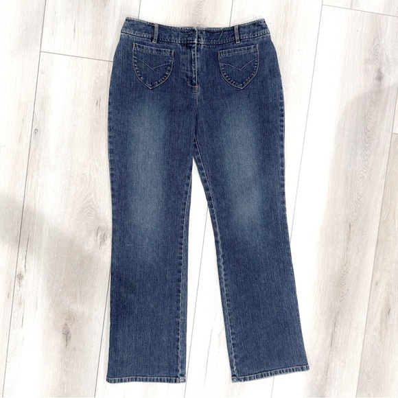Ann Taylor Loft petites pocket front bootcut jean 6 petite ❤️ - Picture 3 of 7